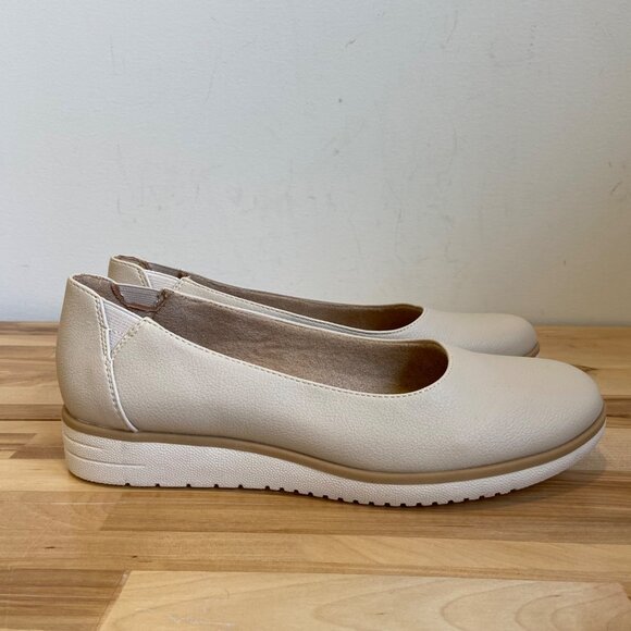 Womens Soul Naturalizer Slip-On Flats ecru Beige Comfort Shoes Size 5 vegan leat - Picture 3 of 16